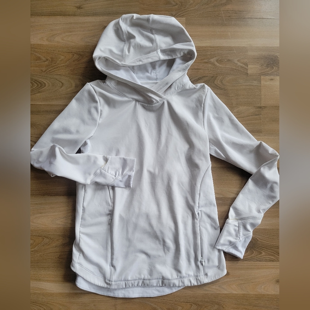 Athleta White Hooded Sweatshirt